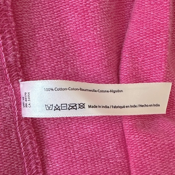 FREE PEOPLE 💕 High Waist Pink Cotton Jogger Beach Pants with Ankle Ties Women XS - Picture 13 of 15